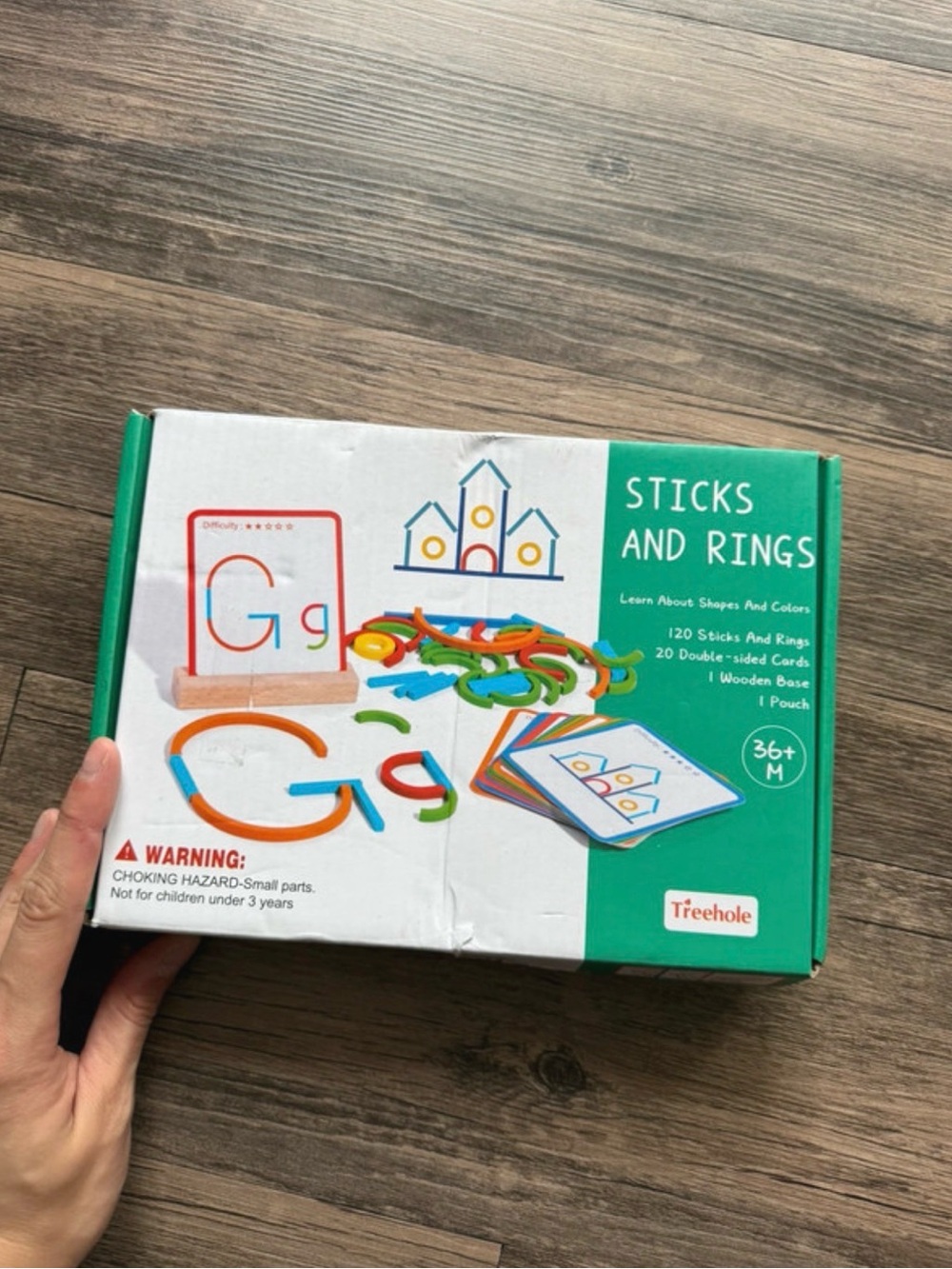 Sticks and Rings Learning Toy - Green